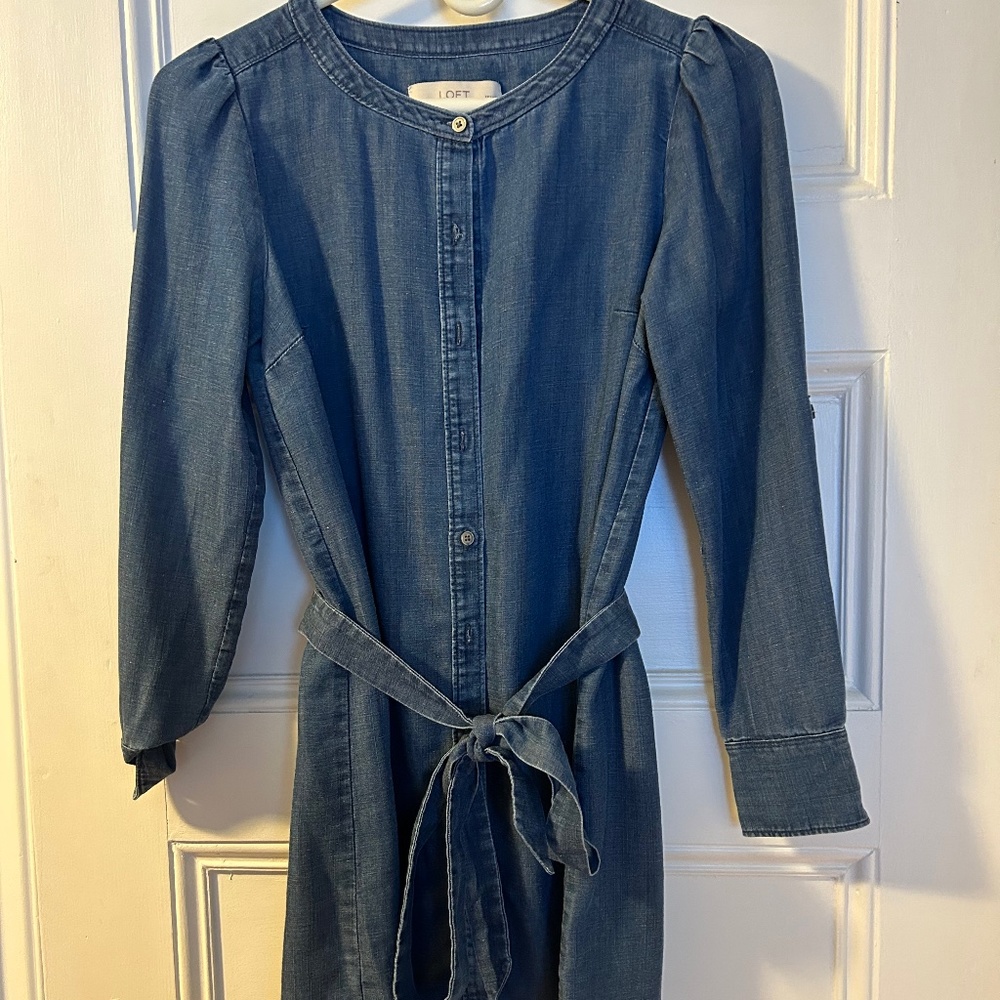 Loft denim shirt dress